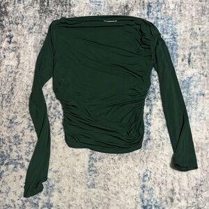 Zeagoo Dark Green Long Sleeve Fitted Top